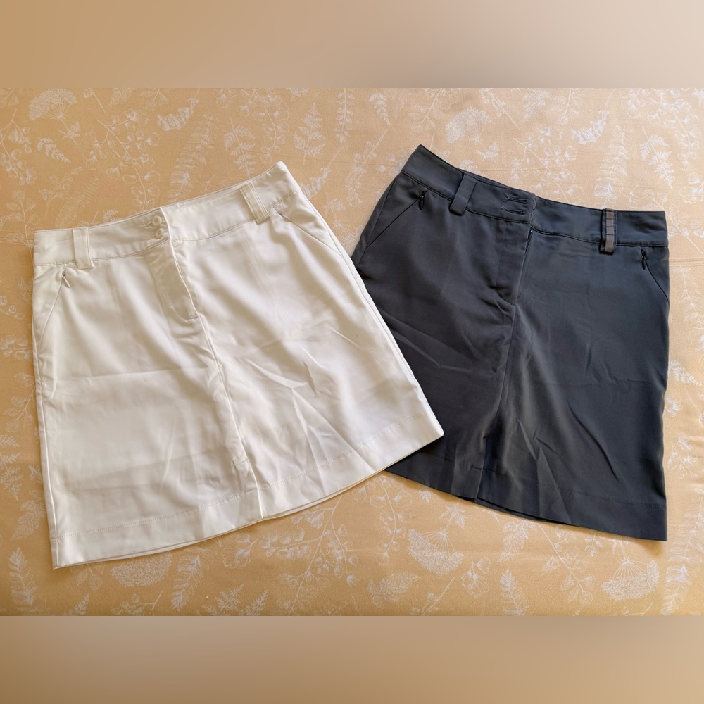Women's Maggie Lane Black and Gray Golf Skort